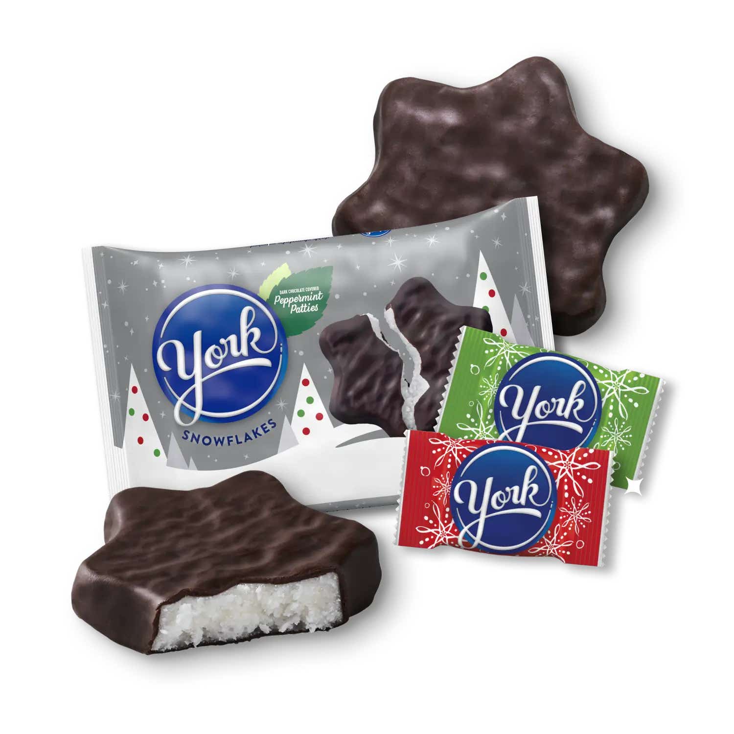 york snowflake candy bags