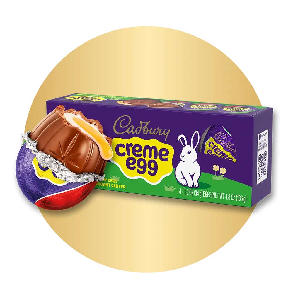box of cadbury creme egg milk chocolate eggs candy