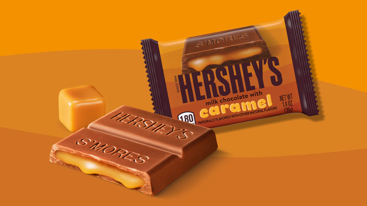 hersheys milk chocolate with caramel candy bar