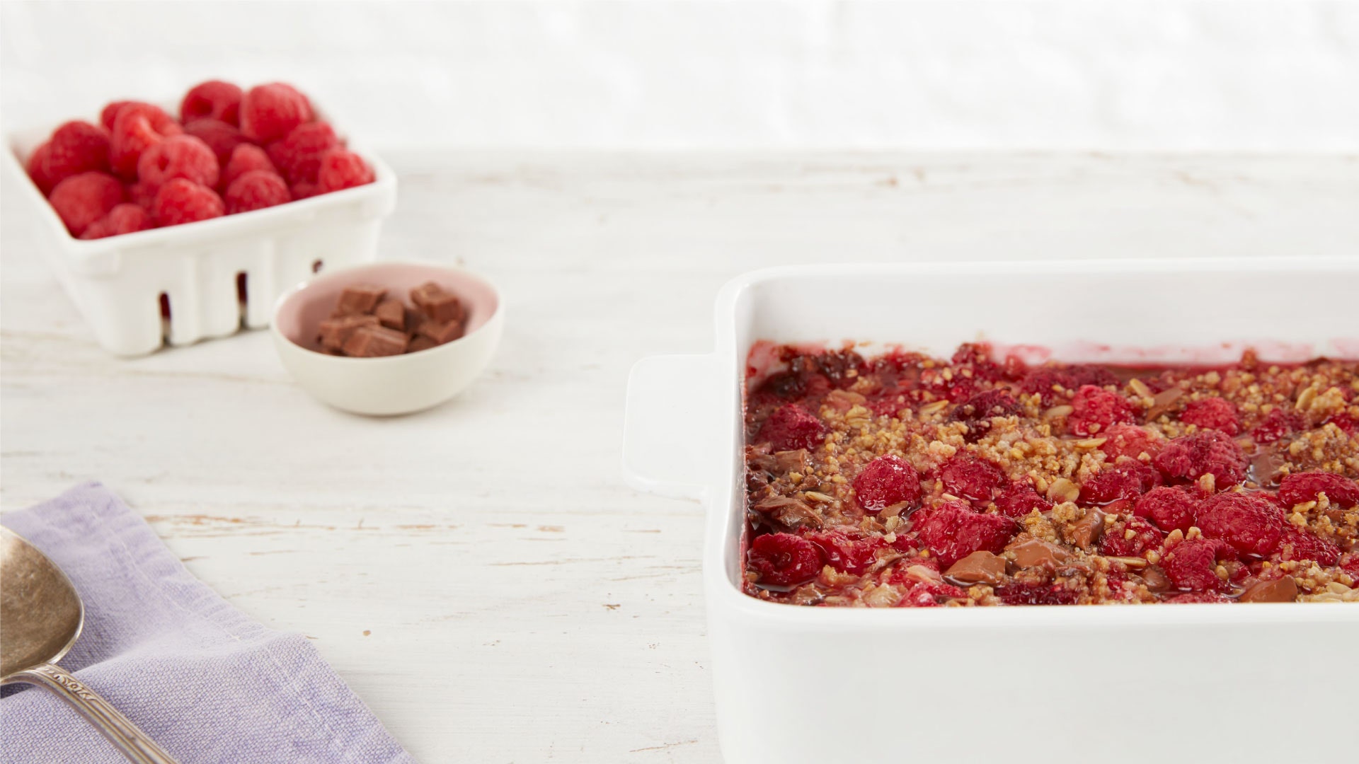 Chocolate Raspberry Crumble