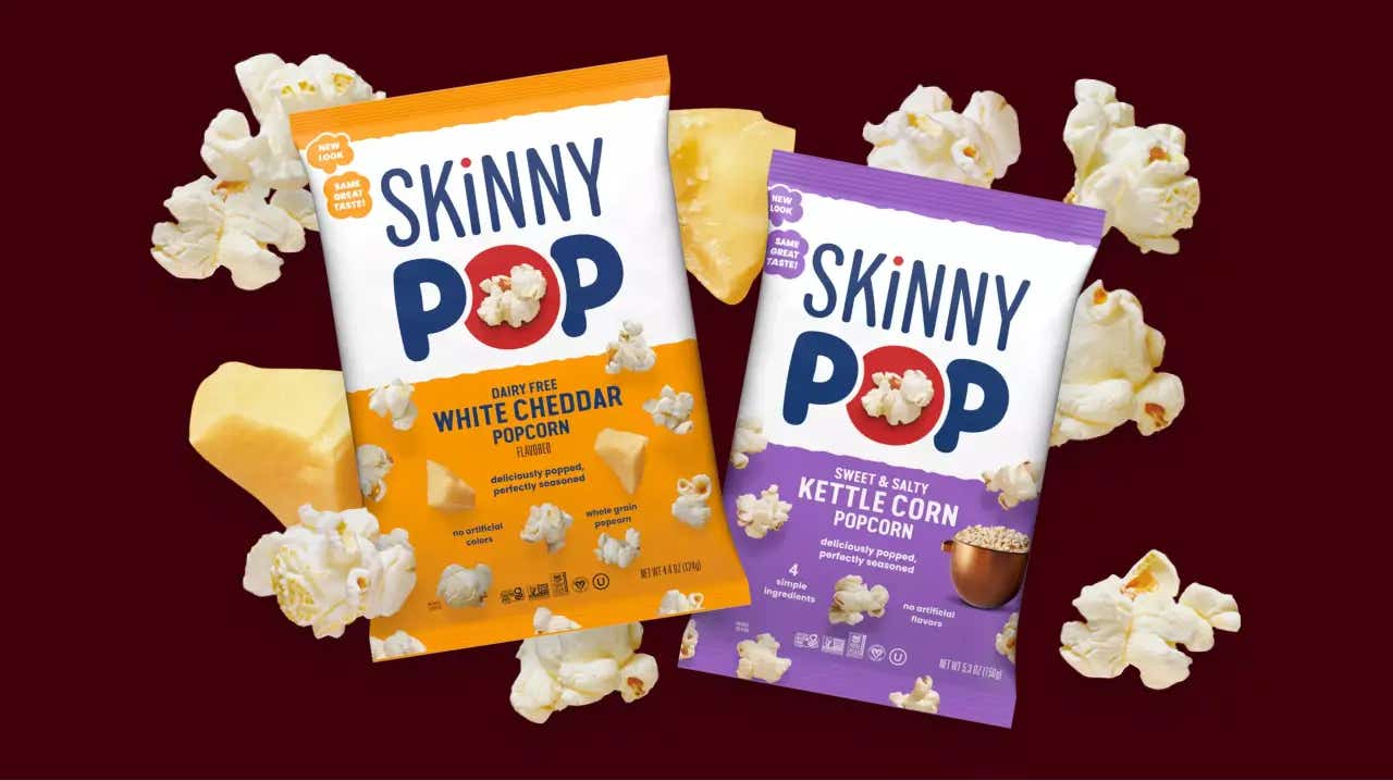 skinnypop white cheddar and kettle corn