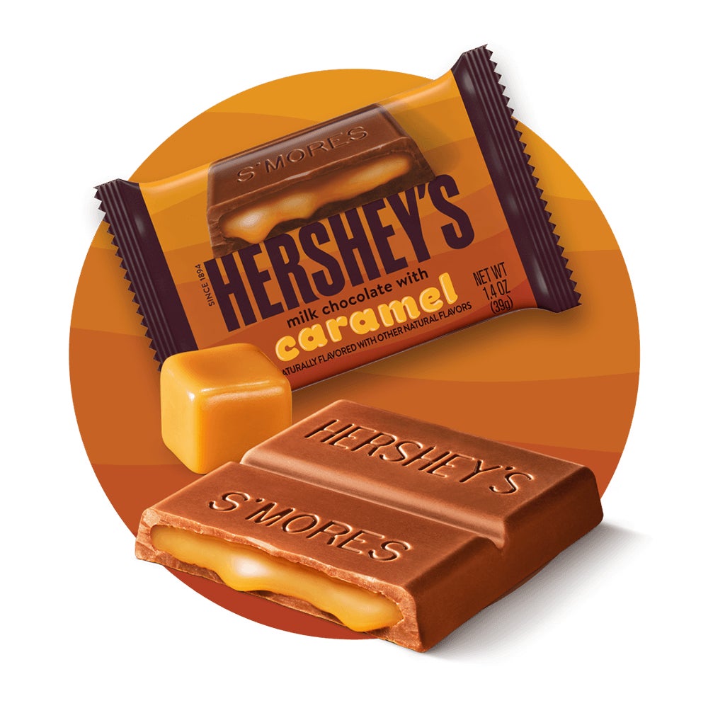 hersheys milk chocolate with caramel candy bar